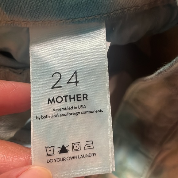 Mother The Tripper Tie Dye High Rise Kick Flare Jeans in Swirling Secrets - Picture 11 of 13